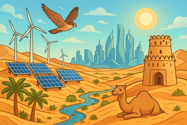 Solar and wind power in United Arab Emirates