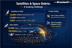 Statistics on satellites and space debris, space situational awareness