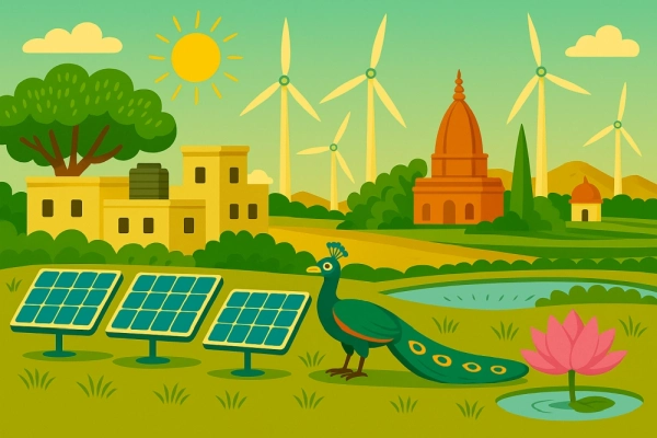 Energia solar y éolica en India