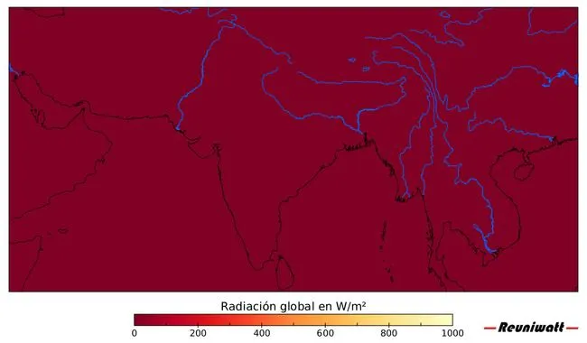 Irradiación solar global India