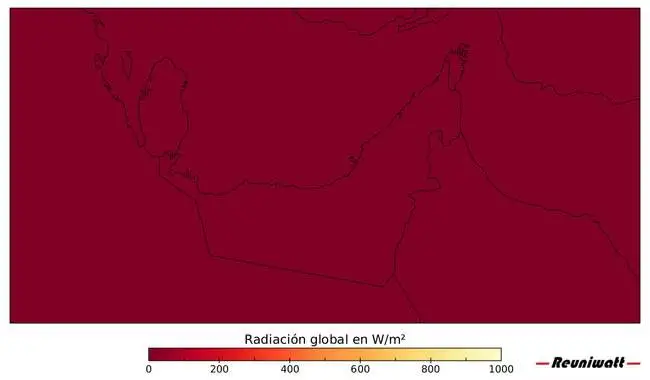 Irradiación solar global Emiratos Árabes Unidos